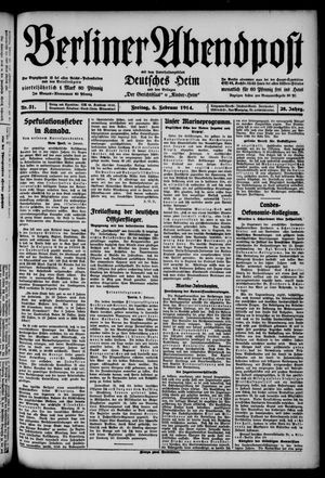 Berliner Abendpost vom 06.02.1914