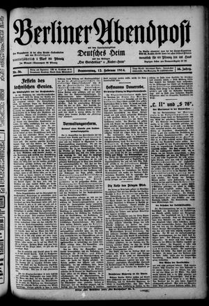 Berliner Abendpost on Feb 12, 1914