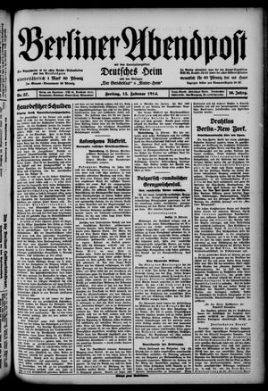 Berliner Abendpost vom 13.02.1914