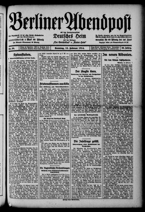 Berliner Abendpost vom 15.02.1914