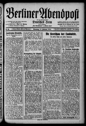 Berliner Abendpost vom 17.02.1914