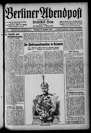 Berliner Abendpost vom 22.02.1914
