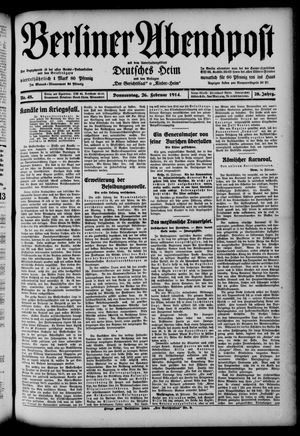 Berliner Abendpost vom 26.02.1914