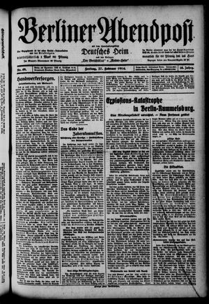 Berliner Abendpost vom 27.02.1914