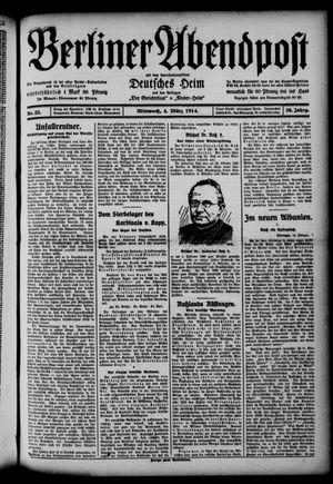 Berliner Abendpost on Mar 4, 1914