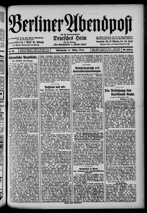Berliner Abendpost vom 11.03.1914