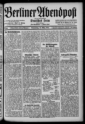 Berliner Abendpost on Mar 12, 1914