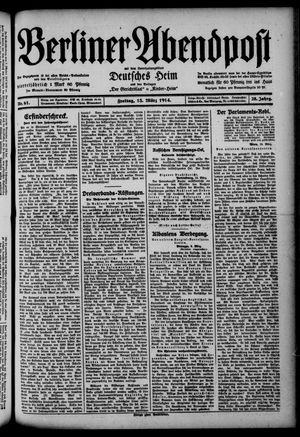Berliner Abendpost vom 13.03.1914