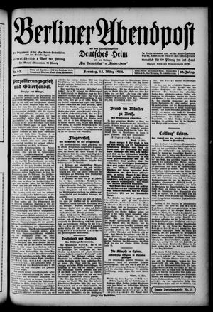 Berliner Abendpost vom 15.03.1914