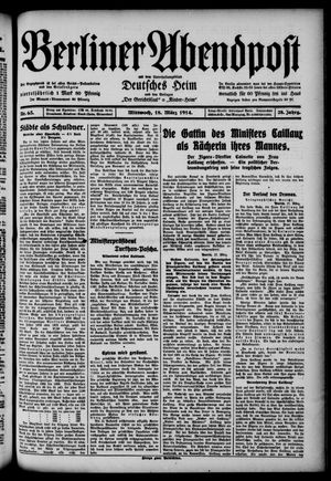 Berliner Abendpost vom 18.03.1914