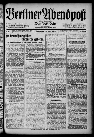 Berliner Abendpost vom 19.03.1914