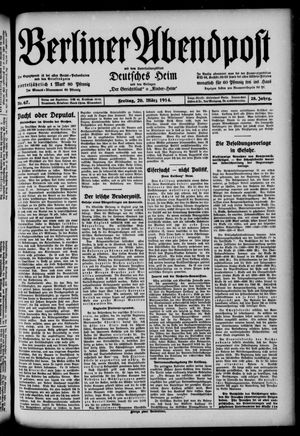 Berliner Abendpost on Mar 20, 1914