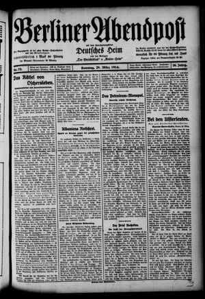 Berliner Abendpost on Mar 29, 1914
