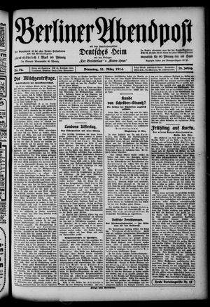 Berliner Abendpost vom 31.03.1914