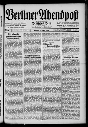 Berliner Abendpost vom 03.04.1914