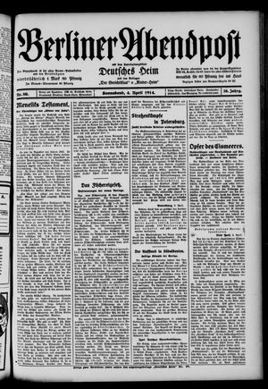 Berliner Abendpost on Apr 4, 1914