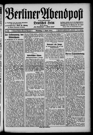 Berliner Abendpost vom 07.04.1914