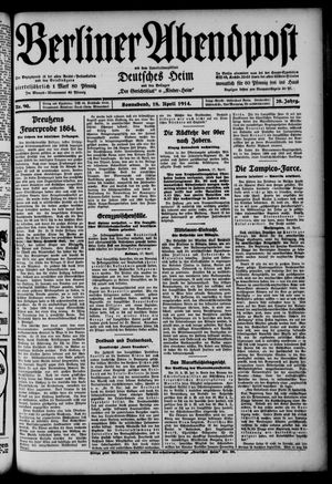Berliner Abendpost on Apr 18, 1914