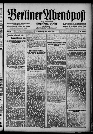 Berliner Abendpost on Apr 29, 1914