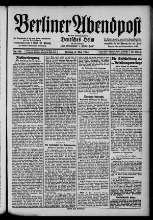 Berliner Abendpost vom 08.05.1914