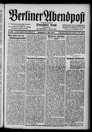 Berliner Abendpost on May 9, 1914