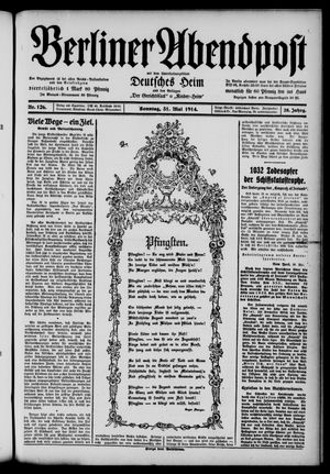 Berliner Abendpost vom 31.05.1914