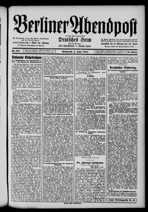 Berliner Abendpost vom 03.06.1914