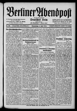 Berliner Abendpost vom 04.06.1914