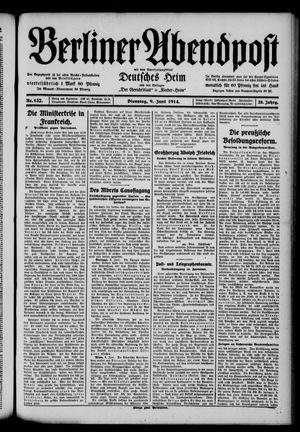 Berliner Abendpost vom 09.06.1914