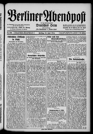 Berliner Abendpost vom 12.06.1914