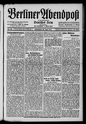 Berliner Abendpost vom 20.06.1914
