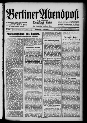 Berliner Abendpost vom 01.07.1914