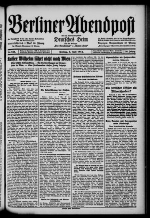 Berliner Abendpost vom 03.07.1914