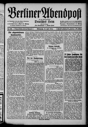 Berliner Abendpost vom 15.07.1914