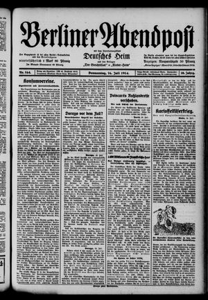 Berliner Abendpost vom 16.07.1914