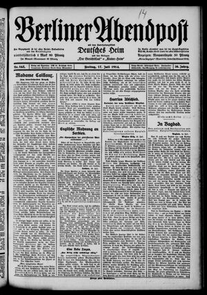 Berliner Abendpost vom 17.07.1914