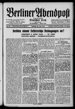 Berliner Abendpost vom 26.07.1914