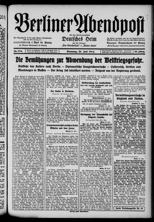 Berliner Abendpost vom 28.07.1914