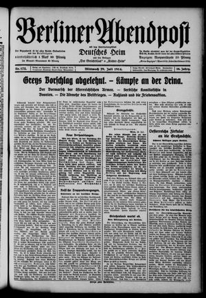 Berliner Abendpost vom 29.07.1914
