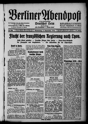 Berliner Abendpost vom 03.09.1914