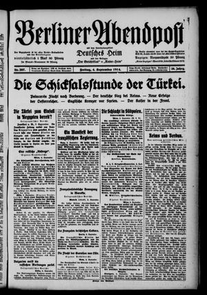 Berliner Abendpost vom 04.09.1914