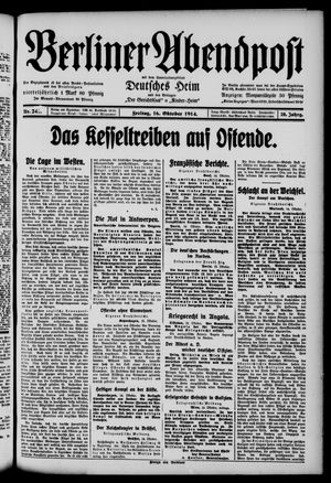 Berliner Abendpost vom 16.10.1914
