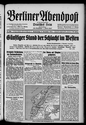 Berliner Abendpost vom 05.11.1914