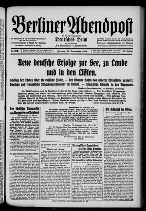 Berliner Abendpost vom 20.11.1914
