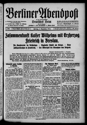Berliner Abendpost vom 04.12.1914