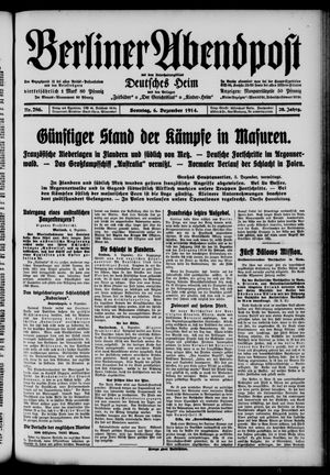 Berliner Abendpost vom 06.12.1914