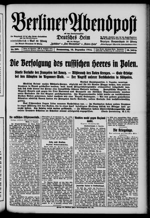 Berliner Abendpost vom 10.12.1914
