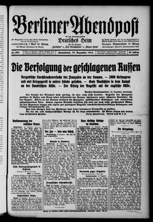 Berliner Abendpost vom 19.12.1914