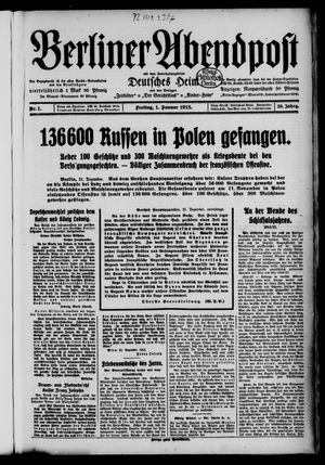 Berliner Abendpost vom 01.01.1915