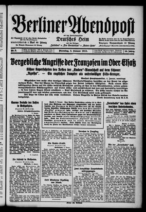 Berliner Abendpost vom 05.01.1915